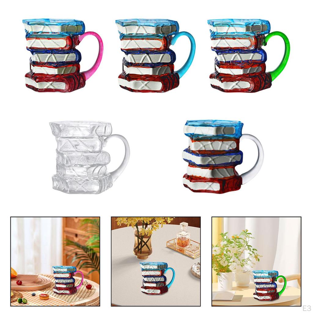 Books Stack Coffee Cup Accessories Colorful Reading Bookish Items Supplies for Book Lovers Writer