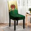 Yousheng Christmas Chair Cover Dustproof Cartoon Santa Snowman Print Stretchable Fabric Anti-slip New Year Party Decoration Chair Protective Sleeves