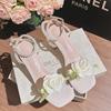 New Exquisite Women's Sandals Fairy Style Coarse Heel Flower Fashion Casual Women's Sandals Root Pearl High Heels Women's Shoes