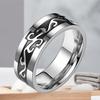 Retro Pattern Titanium Steel Men's Ring - Non-Fading European & American Style