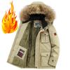 Plus Size 8xl Winter Jacket Men Warm Thick Fleece Parkas Windbreaker Military Hooded Fur Collar Overcoat Men Clothing
