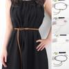 Imitation Leather Women Belt Versatile Solid Color Knotted Design Adjustable Waist Belt Shirt Dress Tops Accessories