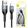 USAMS Braided Cable U55 2A Lightning black/Black 1M Sj448Usb01 (Us-Sj448)