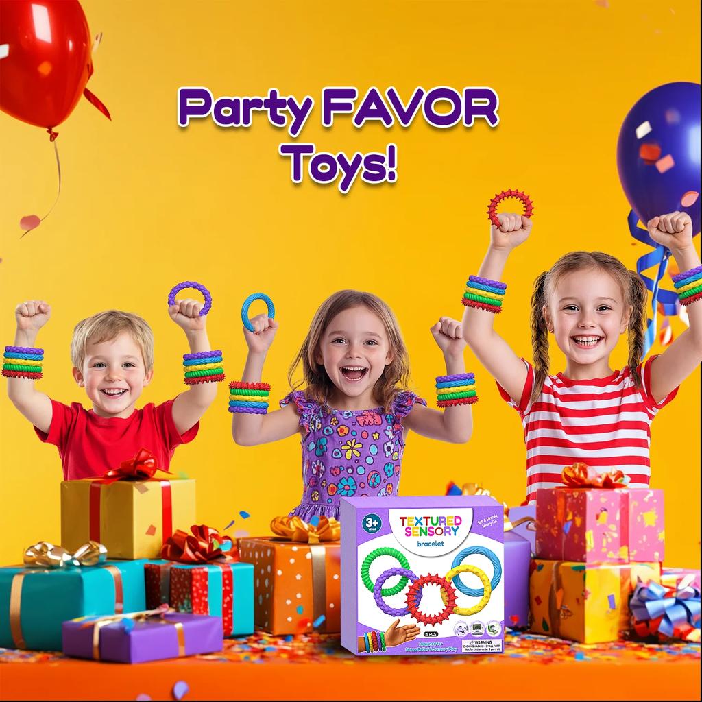 Sensory Fidget Toys for Teenager Adults - 5 Pack Stretchy Fidget Bracelet | Texture & Calming Autism Sensory Toys for Special