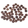 50pcs Carved Brown Round Coconut Wood Buttons for Sewing DIY Crafts