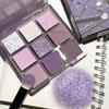 9 Colors Purple Smokey Eye Shadow Palette Highly Pigmented Eyeshadow Matte & Shimmer Makeup Palette Long Lasting Waterproof for Stunning Eye Looks