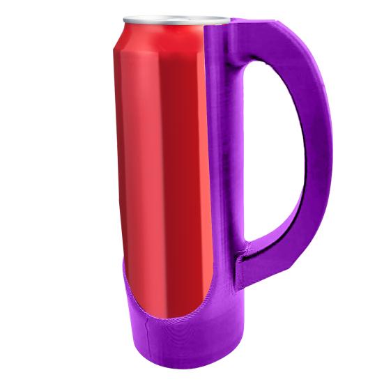 12oz Slim Can Holder 3D-Printed Can Handle Lightweight Plastic Beverage Sleeve Outdoor Drink Holder for Red Bull Soda Beer Cold Drinks