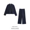 Kaslead New Arrival Women's Clothing Fashion Style Fashion Hooded Denim Top and Trousers 3564181 3564180