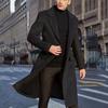 British Men's Long Trench Coat Woolen Coat Wish Men's Woolen Coat