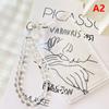 Transparent Butterfly Pocard Holder Keychain Pendant Acrylic Display Stand Kp