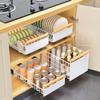 Pull-Out Kitchen Cabinet Dish Rack Drawer