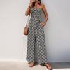 Ethnic Style Holiday Jumpsuit New Summer Print Print Strapless Sleeveless Commuting Jumpsuit