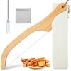 Bread Slicer for Homemade Bread Right/Left-Handed Serrated Knife with Wooden Handle