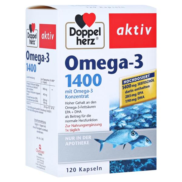 Doppelhertz Active Omega 3 1400, 120 Capsules
