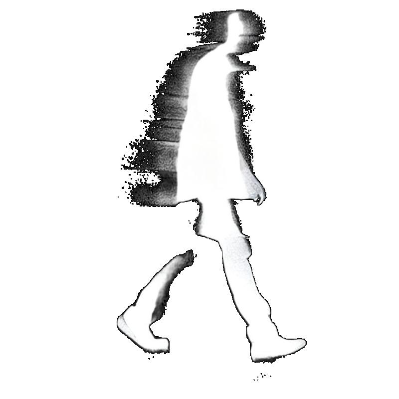 Oversized T-Shirt Black Walking Silhouette Print Casual Streetwear Fashion Top for Women