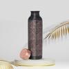NEW Carving Water Bottle With Black Antique Design Glossy Finish 1000Ml Joint Free And Leak Proof Bottle For Ayurvedic Health Benefits Yoga (Copper)