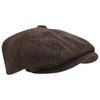 Mens Wool Blend Herringbone 8 Panel Newsboy Cap