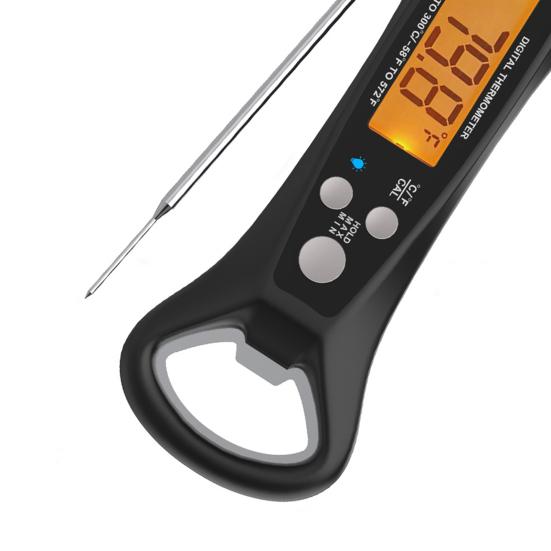 Food Thermometer Waterproof Digital Meat Thermometer Instant Read Foldable Probe Thermometer for Kitchen BBQ