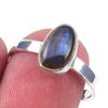Natural Labradorite Gemstone Handmade 925 Solid Sterling Silver Ring Size 8 k1S35