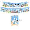 30pcs Bluey Blue Dog Party Supplies Include a Banner, Cake Toppers, Balloons