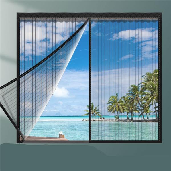 Folio Magnetic Window Screen Mesh Indoor Anti-Mosquito Curtain Tulle Summer Invisible Removable Washable Screen Net