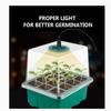 5pcs Seedling Tray with Led Grow Lights Plant Seed Starter Tray Kit Greenhouse Growing Trays with Light Useful Garden Tool