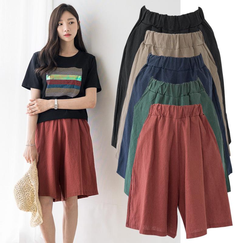 Women's Elastic Waist Shorts Solid Color Shorts With Pockets Loose Shorts Sweat Shorts Casual Summer Athletic Shorts Comfy Shorts