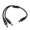 Y Splitter Cable 1 Male To 2 Male 5.5mmx2.1mm Power Extension Adapter Cable for LED Light Bar CCTV Security Cameras