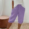 Womens Linen Shorts High Waisted Casual Shorts Drawstring Shorts With Pockets