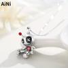 Modern Zircon Hot Sale Cool Trend Design Metal Personality Doll Pendant Necklace For Women Party Gifts Exaggerative Accessories