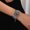 Women'S Ethnic Style Retro Diamond-Encrusted Bracelets, Bohemian Versatile Alloy Exaggerated Jewelry, Travel And Vacation Accessories