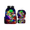 Elementary School Cartoon Backpack And Peripheral Backpack Three Piece Set