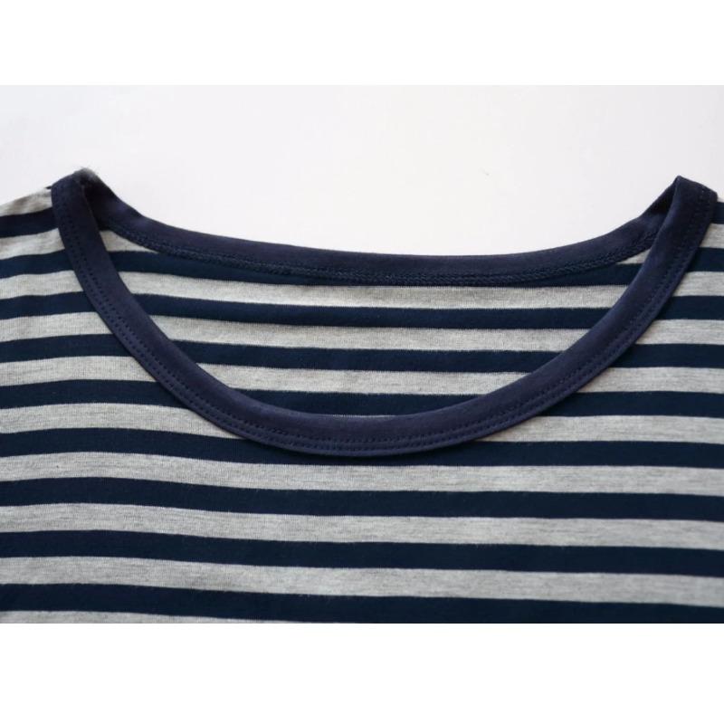 Men's New Summer Modal Pajamas Short-sleeved Shorts Striped T-shirt Comfortable Plus Size Home Service Suit Sleep Wear Men