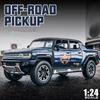 1:24 Hummer EV Pickup Alloy New Energy Car Model Cast Metal Off-road Vehicle Car Model Simulation Sound and Light Children's Gift Convertible Pickup
