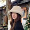 Fashion Plush Fisherman Hat Women's Models Winter Versatile Warm Big Head Circumference Show Face Small Pot Hat
