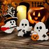 3Pcs Cute Ghost Halloween Decorations Indoor PVC Halloween Decor Table Sign Black Cat Bat Witch Broom Signs Pumpkin