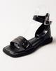 Lola Andy Flat Sandals 139125 36 Black Leather
