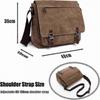 Casual Canvas Crossbody Bag for Men, Trendy Everyday Messenger Shoulder Bag In Coffee Tone
