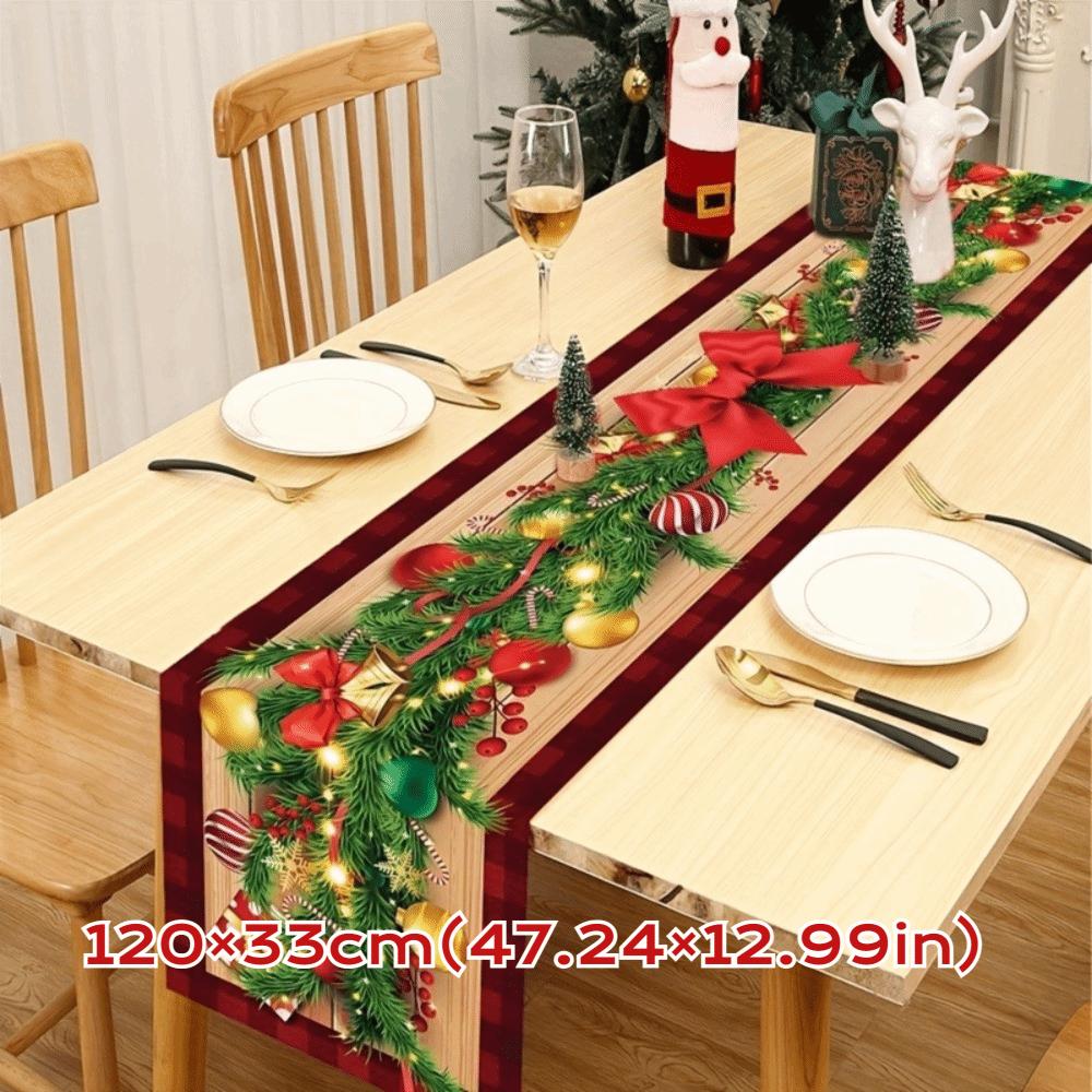 New Year Xmas Table Flag Cover Santa Claus Christmas Tablecloth  Christmas Party