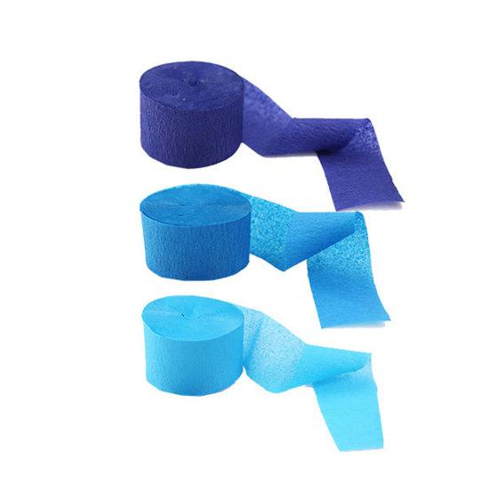 3 Roll Crepe Paper Cuttable Crepe Paper Streamers Backdrop Decor for Wedding