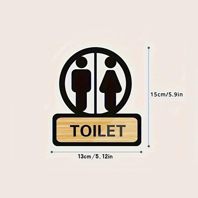 Toilet Sign Bathroom Restroom Reminder Sign Hanging Plaque For Business Company Office Public Door Wall