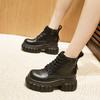 Thick-soled Martin Boots Women's 2025 Autumn and Winter New Inner Height Increase Small Short Boots British Style Medium Tube Versatile Single Boots