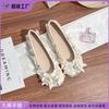 Flat Shoes Women's High-end Temperament Celebrity Style Light Luxury Niche Single Shoes Women's Bows Women's Shoes Soft Soles Are Not Tired