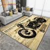 Retro Vintage Motorcycle Area Rug Large,Carpet Rug for Living Room Bedroom Sofa,Kitchen Bathroom Doormat Non-slip Floor Mat Gift