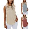 Summer New Women's Solid Color Round Neck Sleeveless T-Shirt Tops And Vests