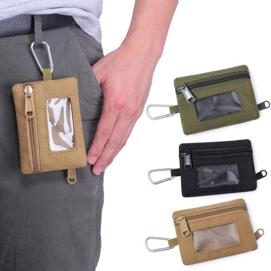 Outdoor Small Bag Hanging Pouch Zipper Closure Mini Size Portable Multi-Purpose Coin Pouch Storage Organizer