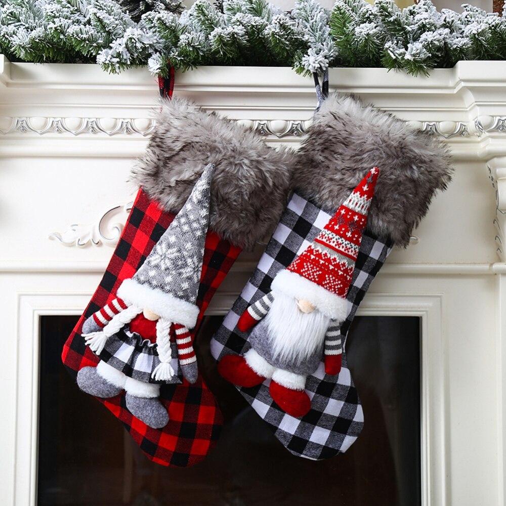 Christmas Stocking Christmas Tree Pendant Xmas Stockings Decoration