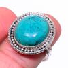 Natural Tibetan Turquoise Gemstone 925 Solid Sterling Silver Ring Size 7.5 J2m82