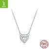 Delicate Heart-Shaped Moissanite Collarbone Chain Female, Shining Mozzarella Diamond Love S925 Sterling Silver Necklace