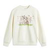 Li Ning X Disney Bambi Collaboration Sports Lifestyle Series Pullover Fleece Warm Long Sleeve Sweatshirt Women Sweatshirt Off-White AWDUC52-2